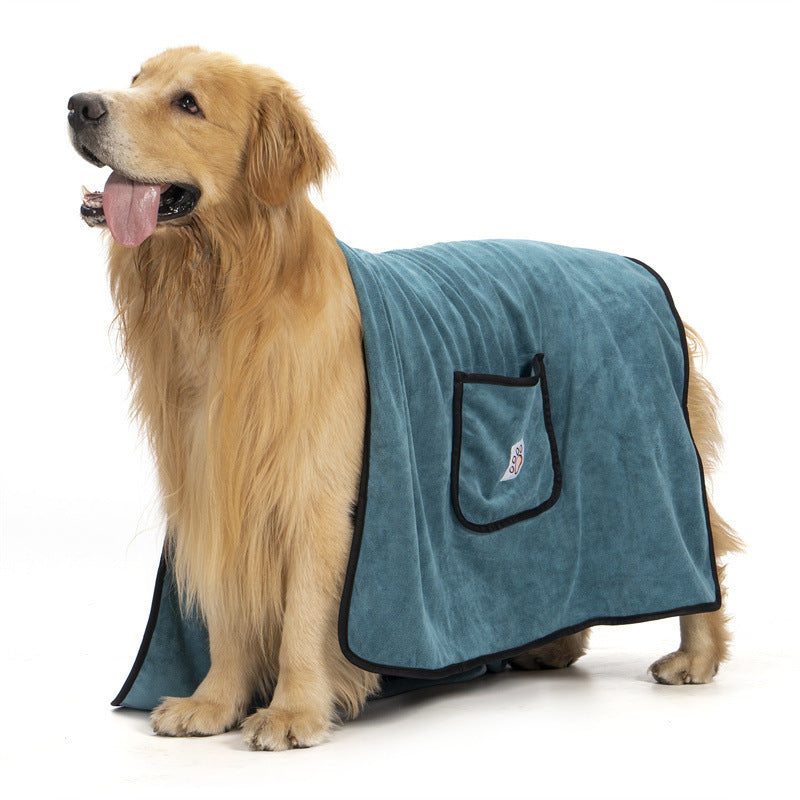 Water Absorbent Bath Towel: Quick-Drying Comfort for Your Dog