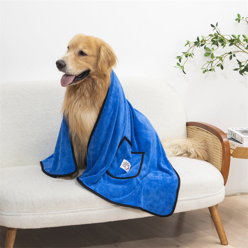 Water Absorbent Bath Towel: Quick-Drying Comfort for Your Dog